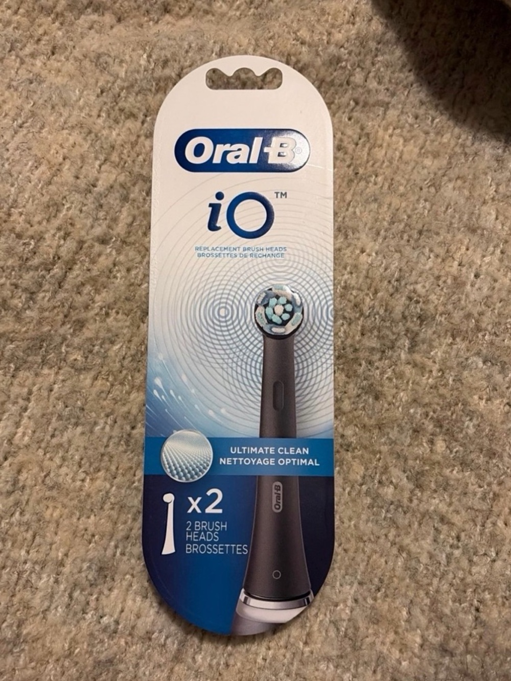 NEW Oral-B iO Black Replacement Brush Heads Ultimate Clean 2 Pack SEALED
